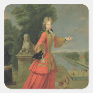 Marie-Adelaide de Savoie in Hunting Dress Square Sticker