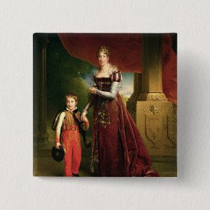 Marie Amelie de Bourbon 15 Cm Square Badge