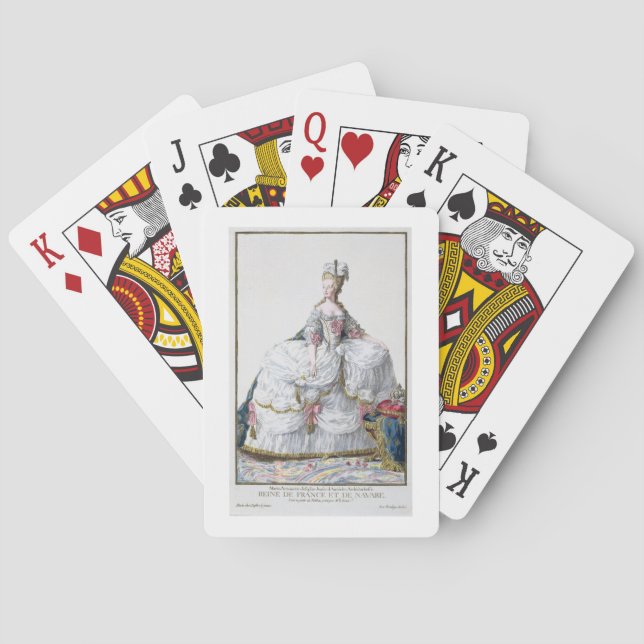 Marie Antoinette (1752-93) from 'Receuil des Estam Playing Cards (Back)