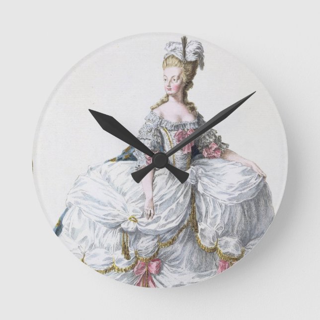 Marie Antoinette (1752-93) from 'Receuil des Estam Round Clock (Front)