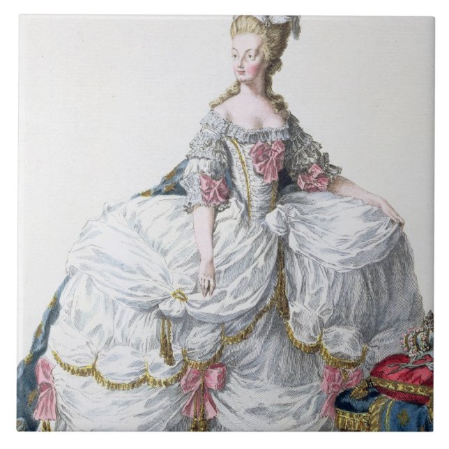 Marie Antoinette (1752-93) from 'Receuil des Estam Tile (Front)
