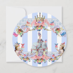 Marie Antoinette and Baby Angels Thank You Card