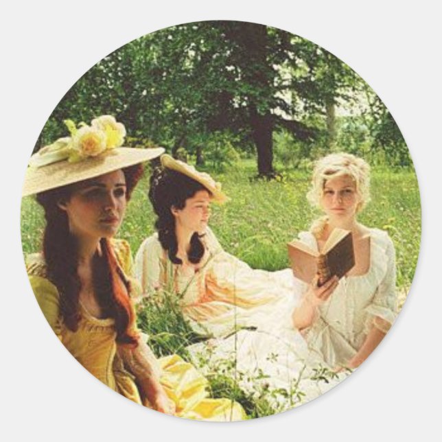 marie antoinette and friends classic round sticker (Front)