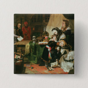 Marie Antoinette and her children 15 Cm Square Badge