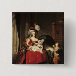 Marie-Antoinette  and her Children, 1787 15 Cm Square Badge