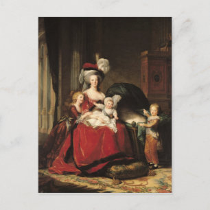 Marie-Antoinette and her Children, 1787 Postcard