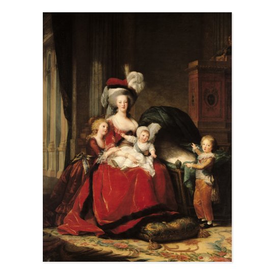 Marie-Antoinette and her Children, 1787 Postcard