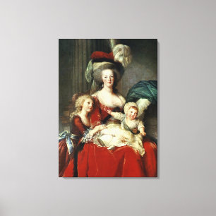 Marie-Antoinette  and her Four Children, 1787 Canvas Print