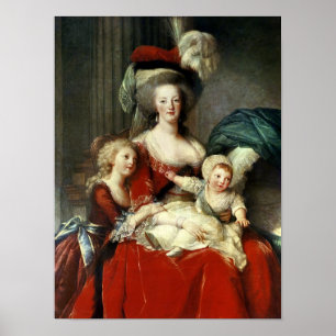 Marie-Antoinette and her Four Children, 1787 Poster