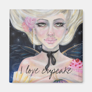 Marie Antoinette and the cherry topped cupcake Magnet