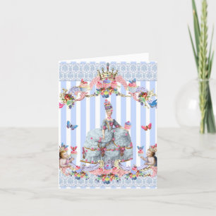 Marie Antoinette, Angels, Cupcakes & Butterflies Thank You Card