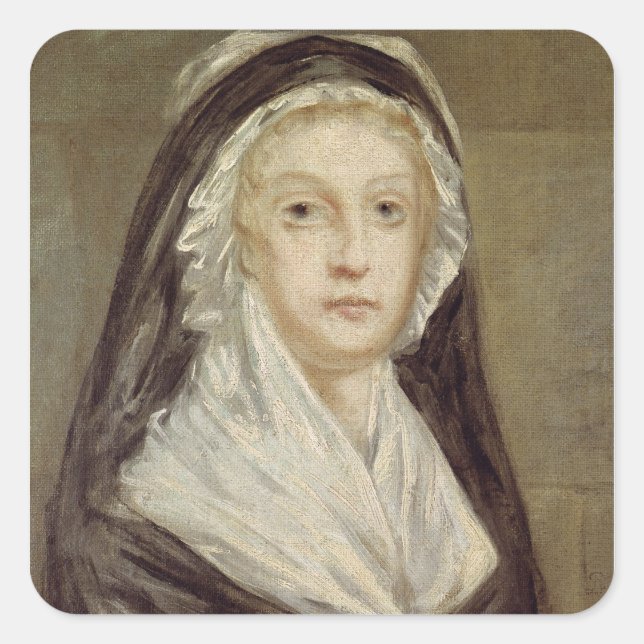Marie Antoinette  at the Conciergerie Square Sticker (Front)