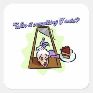 Marie Antoinette at the Guillotine Square Sticker