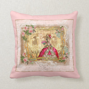 Marie Antoinette at Versailles in Pink Cushion