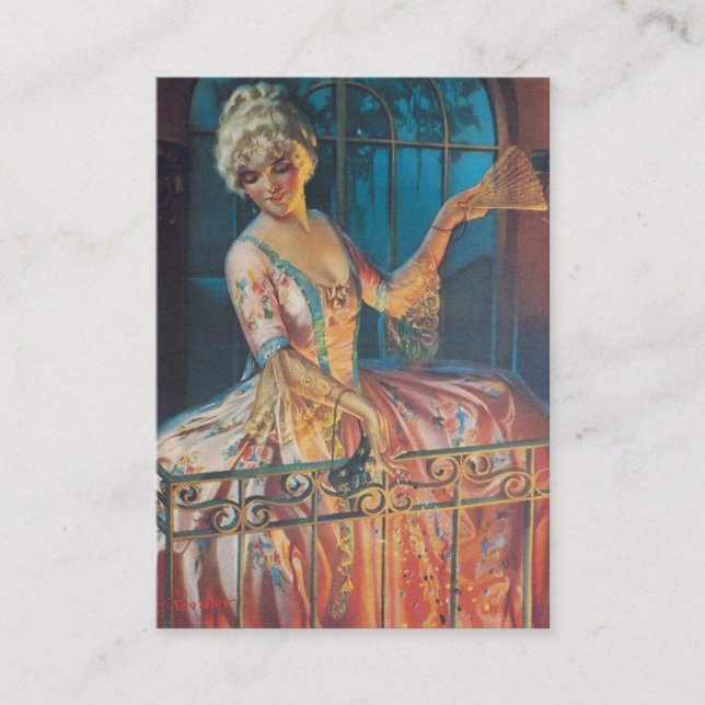 Marie Antoinette Balcony Painting Business Card (Front)