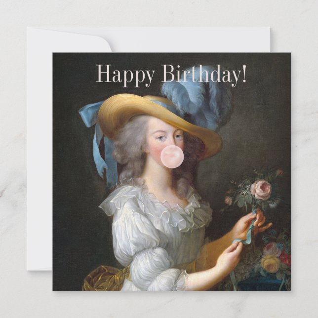 Marie Antoinette Blowing Bubble gum  (Front)
