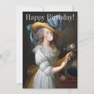 Marie Antoinette Blowing Bubble gum  Invitation