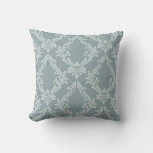 Marie Antoinette blue french damask inspired   Cushion