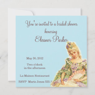 Marie Antoinette Bridal Shower Invitation
