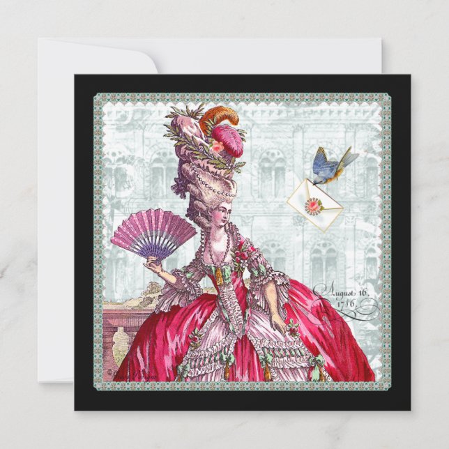 Marie Antoinette Bridal Shower Invitation (Front)