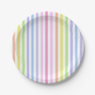Marie Antoinette candy stripes pastels french Paper Plate