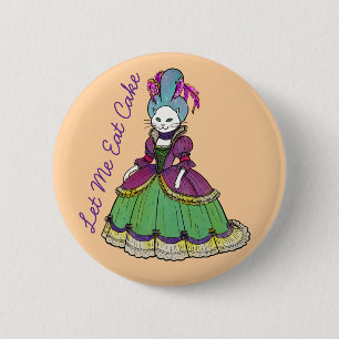 Marie Antoinette cat Rococo Baroque Style Cake eat 6 Cm Round Badge