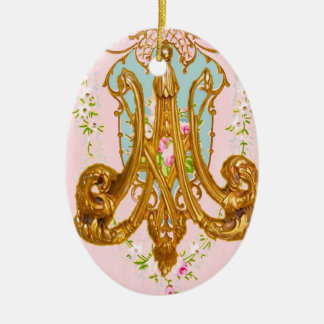 Marie Antoinette Ceramic Monogram Ornament