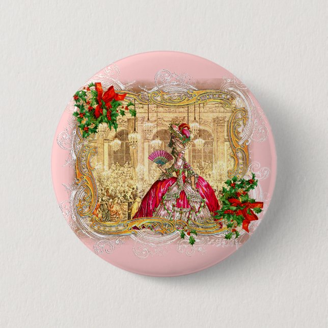 Marie Antoinette Christmas Ball 6 Cm Round Badge (Front)