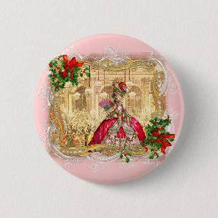 Marie Antoinette Christmas Ball 6 Cm Round Badge