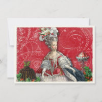 Marie Antoinette Christmas Desserts Invitation