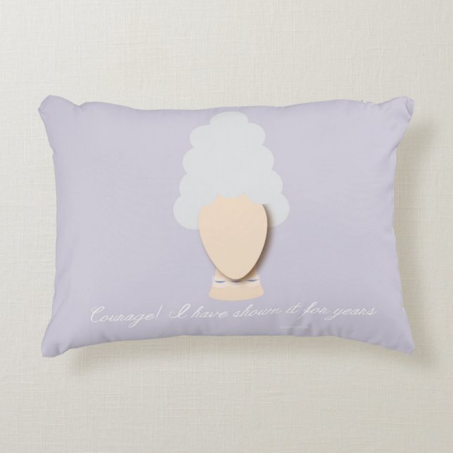 Marie Antoinette "Courage!" Accent Pillow (Front)