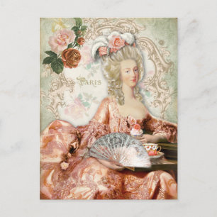 Marie Antoinette Cup Cake Tea Rose Postcard