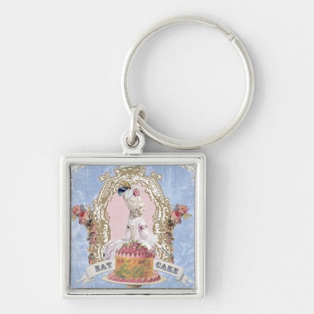 Marie Antoinette-Eat Cake...keychain Key Ring (Front)