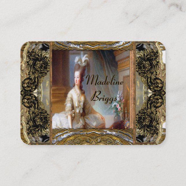 Marie Antoinette Elegant Professional Business Card (Front)