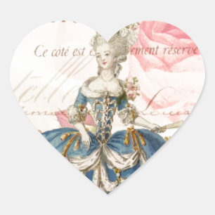 Marie Antoinette Envelope Heart Stickers