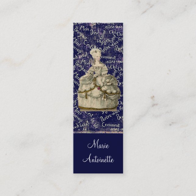Marie Antoinette Extravagant Dress ~ Business Card (Front)