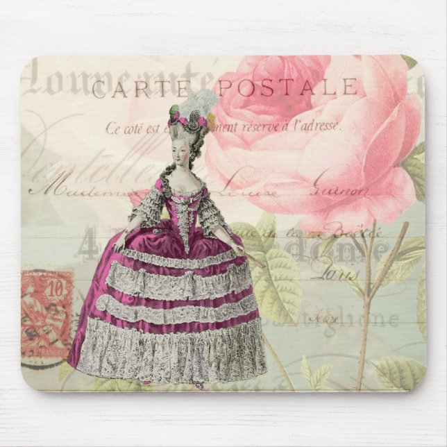 Marie Antoinette French Accent Mousepad (Front)