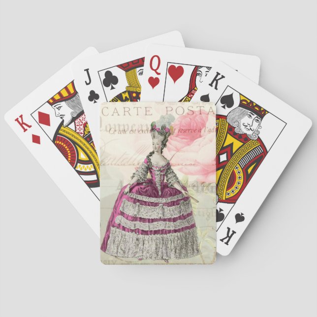 Marie Antoinette French Accent Playing Cards (Back)