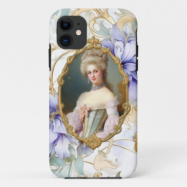 Marie Antoinette,French,Paris,lavender Case-Mate iPhone Case (Back)