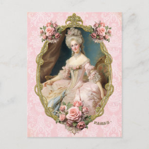 Marie Antoinette,French,Paris,portrait,roses ポストカー Postcard