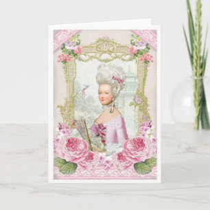 Marie Antoinette French Paris rose portrait card
