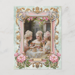 Marie Antoinette,French,Paris,tea,cake,rose ポストカード Postcard