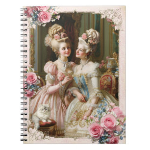Marie Antoinette,French,Paris,tea,cat,roses メモ帳 Notebook