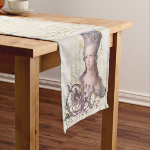 Marie Antoinette & french script Table Runner