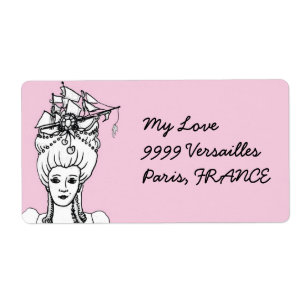 Marie Antoinette French Shipping Label