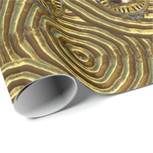 Marie Antoinette Gold Swirl Wrapping Paper