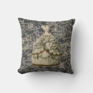 Marie Antoinette in Extravagant Dress Pillow