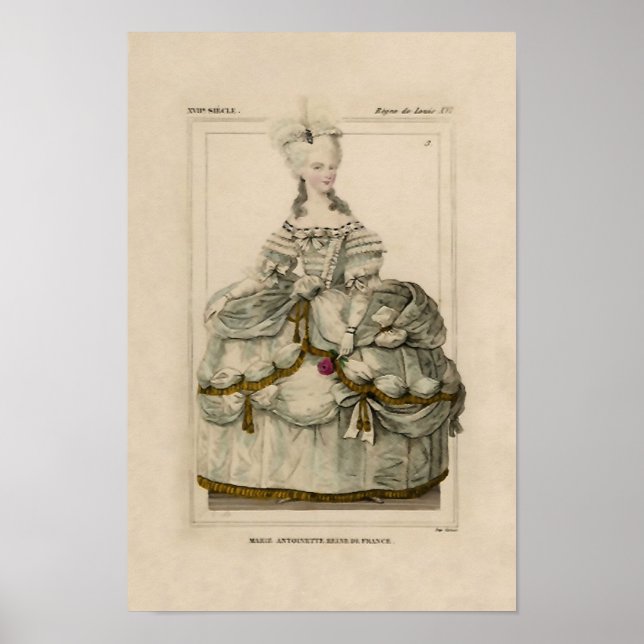 Marie Antoinette in Extravagant Dress ~ Poster (Front)