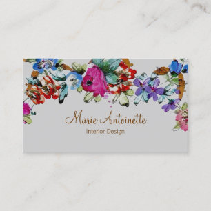 Marie Antoinette in Flowers ~ Business Cards