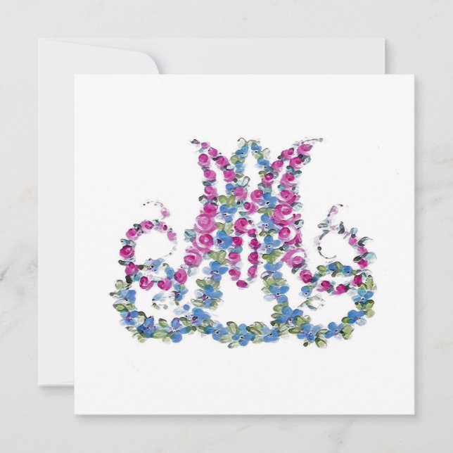 Marie Antoinette in Flowers ~  Invitations (Front)